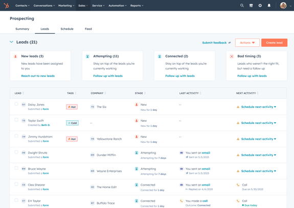 HubSpot Lead Management